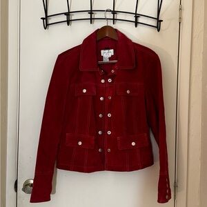 Live a Little Red Suede Leather Jacket